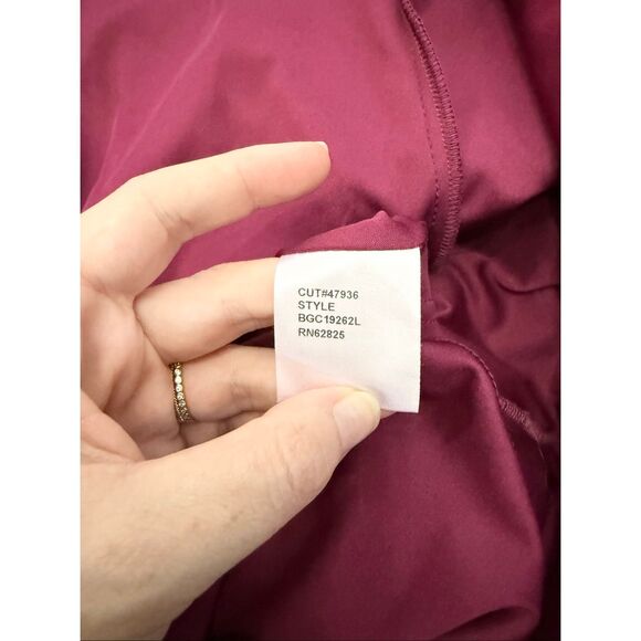 Tadashi Shoji Womens Sangria Embroidered Lace Off Shoulder Evening Gown 6 8 - Picture 7 of 7